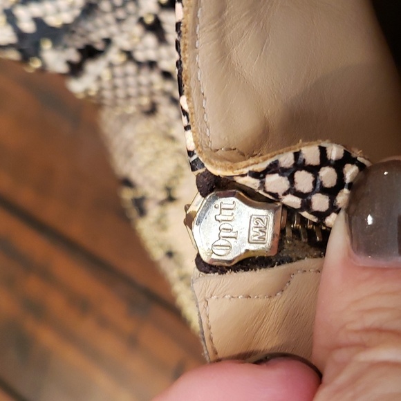 Chloe Snakeskin Ankle Boots with Gold Buckles - Picture 15 of 16